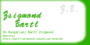 zsigmond bartl business card